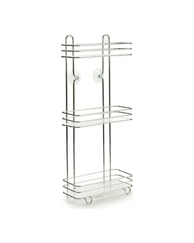 Badkamerschappen Zilverkleurig Metaal Transparant Plastic (14 x 60 x 27 cm)