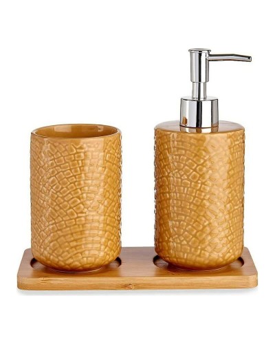 Badset Kvadrater Keramisch Bamboe Kameel (3 pcs)