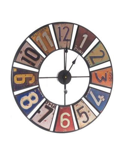 Retro Wanduhr aus Metall, mehrfarbig, 60 x 4,5 x 60 cm
