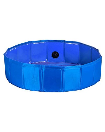 Piscine Amovible pour Animaux Polyester Bleu 120x30x120cm
