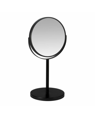 Mirror Andrea House Mat - 18.5 x 15 x 34.5 cm, Black Metal, Support Incl.
