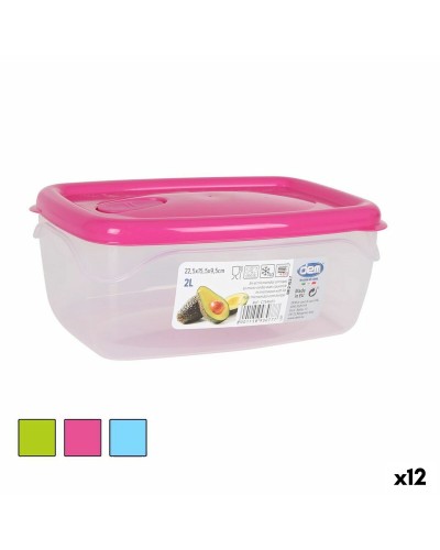 Boîte à lunch rectangulaire étanche Hermetique Dem - 22,5 x 15,5 x 9,5 cm (lot de 12)
