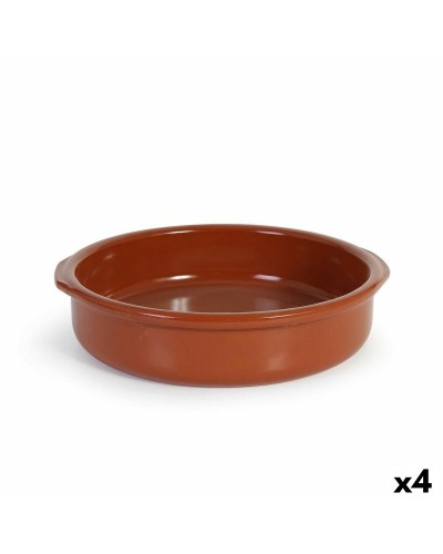 Azofra Kochtopf aus Ton | 4 Stück | 29 x 27 x 6,5 cm | Gesundes Kochen
