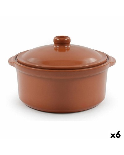 Olla de Barro Cocido Azofra Marrón para Cocina Tradicional
