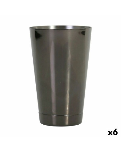 Verres à Cocktail Inde en Acier Inoxydable Noir, 50 cl, Lot de 6
