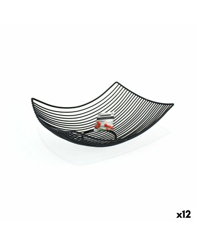 Corbeille à fruits Métallique Noire Confortime 31 x 23 x 10 cm (Contient 12 Unités)
