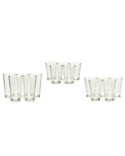 Bormioli Rocco Essenzielle Gläser Set: 51cl, 34cl, 23cl | Transparentes Glas | 6 x (Jede Größe)
