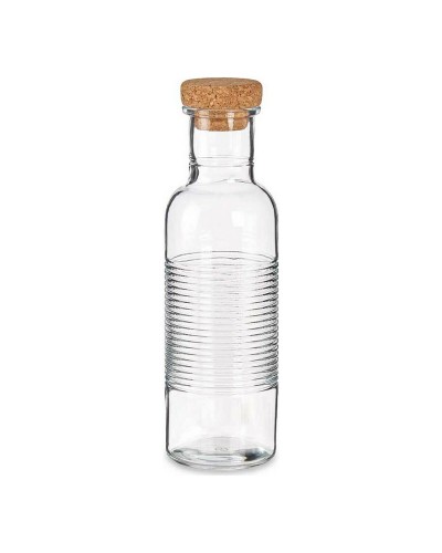 Bouteille Hoop en Verre Transparent 1,07 L avec Bouchon en Liège Naturel
