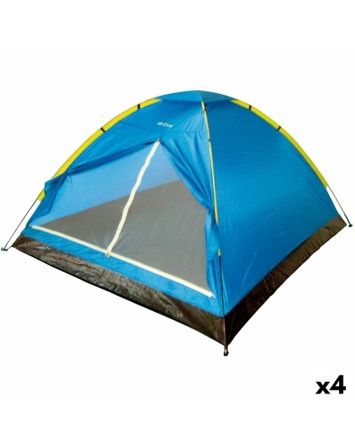 Aktive Camping Tent 4 Person - 210x130x240cm - Waterproof, Easy Assembly
