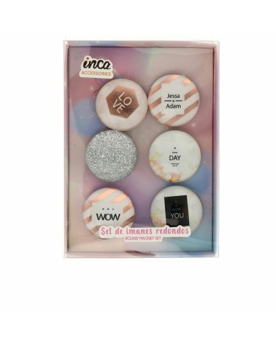 Inca Round Souvenir Magnets, Pack of 6
