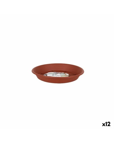 Greentime Piatto per Vaso, Marrone, 14 cm x 2 cm (12 Pezzi)