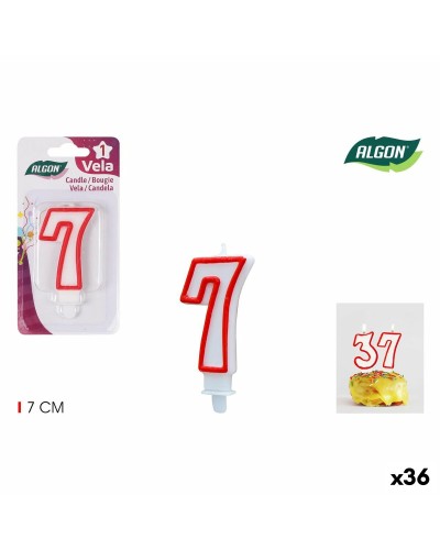 Set med levande ljus Algon Röd (36 antal)