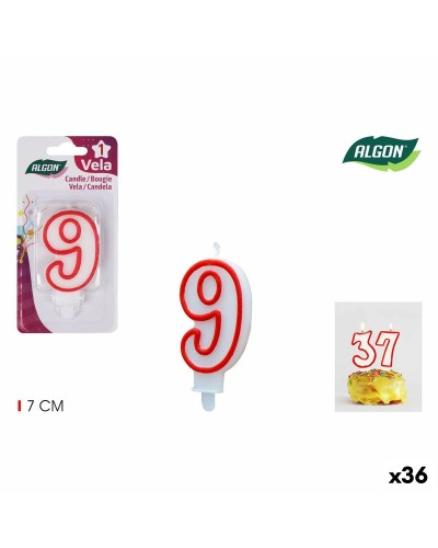 Algon Red Candles (36), Perfect for Romantic Atmospheres and Meditations
