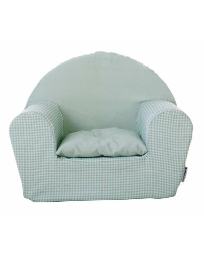 Divano Letto Blu Acquamarina Vichy per Bambini, Pratico e Confortevole