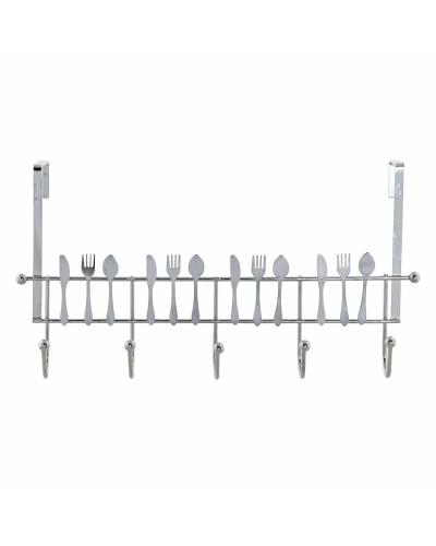 Porte-manteau de Porte DKD Home Decor Argenté, 34 x 17 x 9 cm, Métal et Plastique

