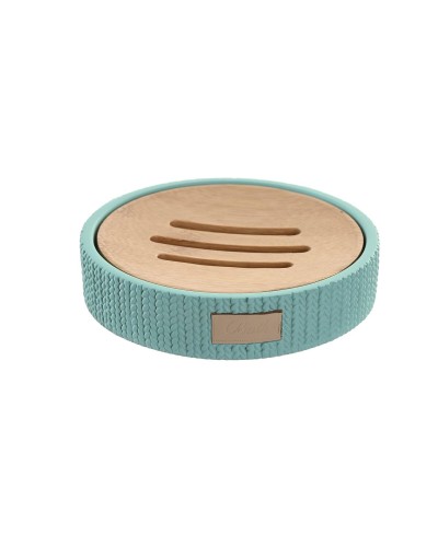 Zeepschaal DKD Home Decor 11 x 11 x 2,5 cm Cement Groen