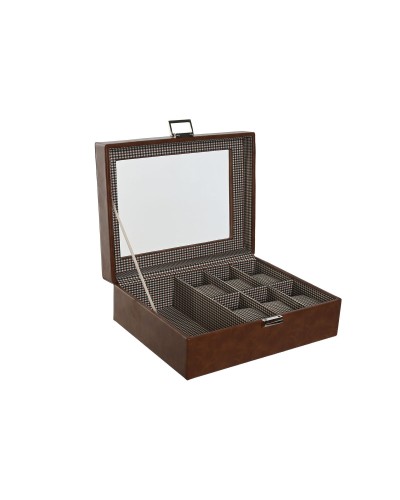 Scatola Portagioie Elegante ESPRIT in Marrone Cristallo da 26 x 20 x 9 cm