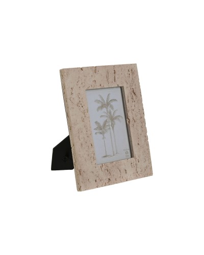 Kuvakehys Home ESPRIT Beige Hartsi Kristalli Marmori Kaupunki 18 x 2 x 22 cm