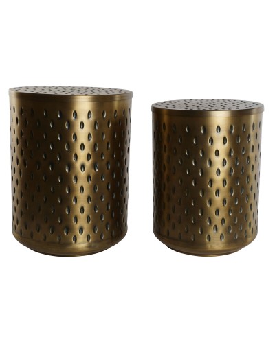 Set van 2 tafels Home ESPRIT Gouden Metaal 43 x 43 x 54 cm