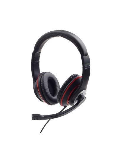 Auriculares con Micrófono GEMBIRD MHS-03-BKRD Negro