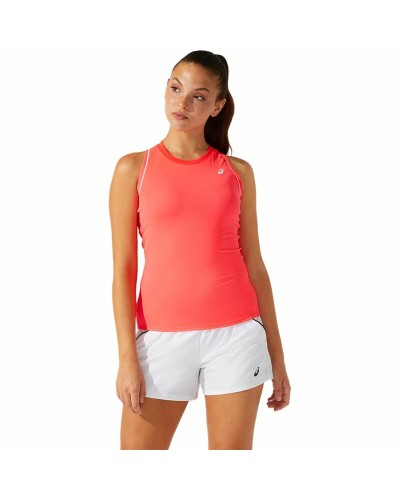 Asics Court Camiseta de Tirantes Mujer Coral - Transpirable Tenis y Pádel
