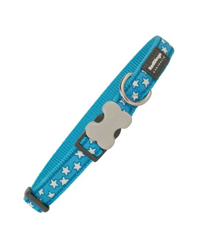 Red Dingo Collar Ajustable con Estrellas para Perros (1,2 cm x 20-32 cm)
