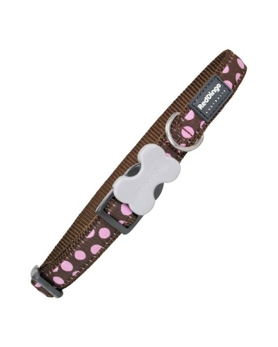 Collier pour Chien Red Dingo Style - Rose à Pois - Réglable (2 x 31-47 cm)
