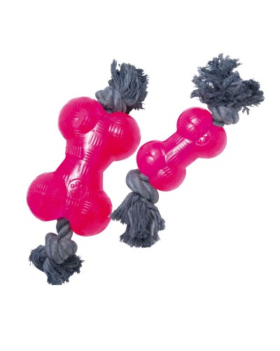 Gloria Hundespielzeug Knochen Rosa Small (9 cm): Robustes Kauspielzeug für gesunde Zähne
