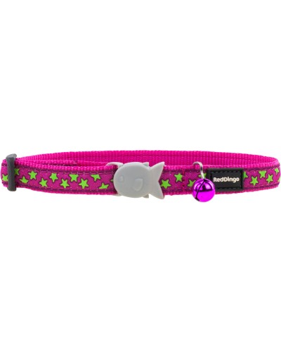 Collar para Perros Red Dingo | Lima sobre Rosa Fucsia | Ajustable 31-47 cm
