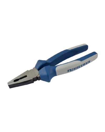 Pinces Universelles Ferrestock, 215 mm, Manche Bi-matière, Idéales pour les Travaux de Mécanique et de Bricolage.
