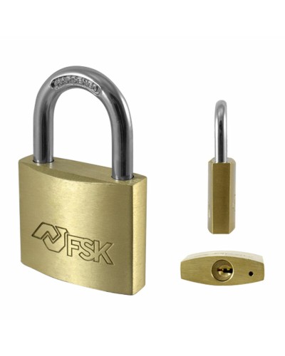 Lucchetto a Chiave Ferrestock in Ottone, 30 mm, Sicurezza per Armadietti e Cancelli