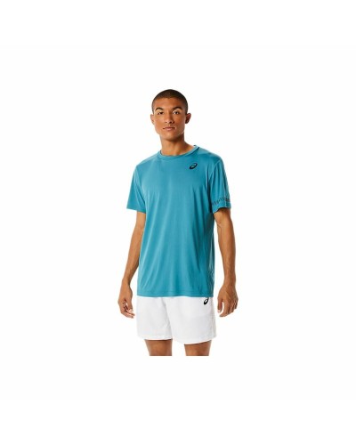 Asics Court Camiseta de Tenis/Pádel de Manga Corta para Hombre Azul - Transpirable
