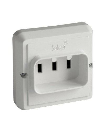 Base Enchufe Cocina Bipolar Solera 3500W 25A, Blanca
