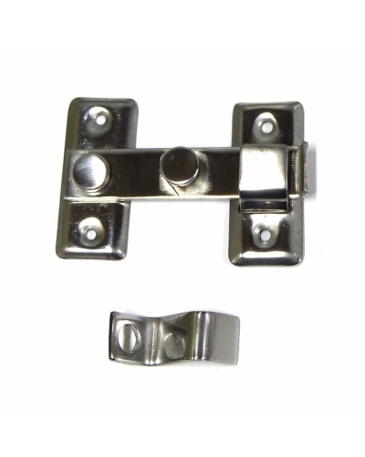 Chiavistello per porta reversibile EDM, 8 cm, in acciaio cromato, facile installazione