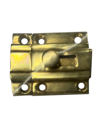 Cerrojo para puerta EDM Barretta, Latón pulido dorado 25 mm
