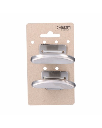 Cartello da Porta EDM Mat Argento Acciaio Inossidabile - Confezione da 2