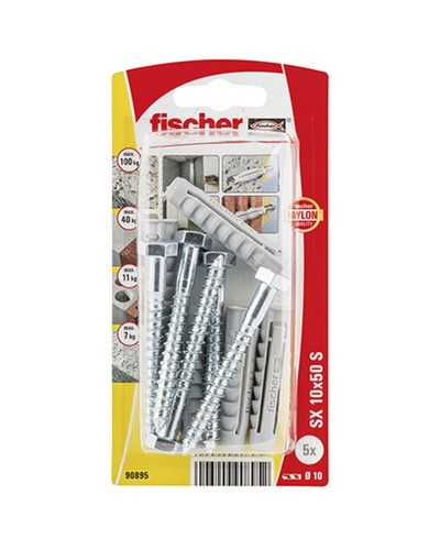 Fischer Plugs and Screws for Fixing (10 x 50 mm)
