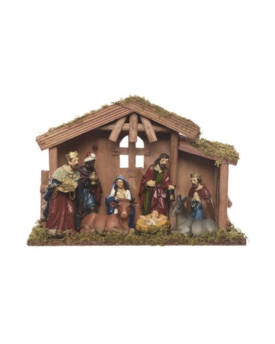 Presepe di Natale in Metallo Elegante e Decorativo per Celebrazioni Festive