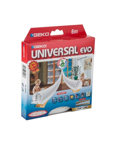 Självhäftande band Geko Vit 6 m