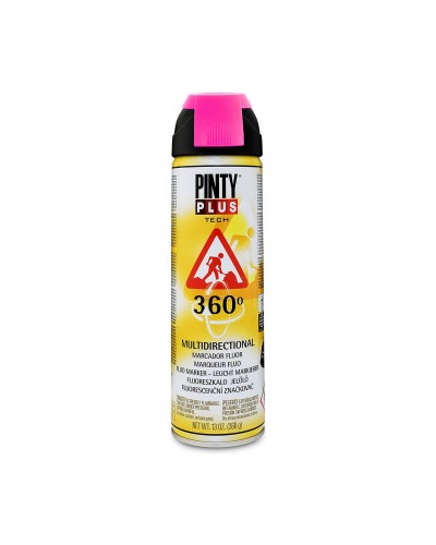 Peinture Aérosol Pintyplus Tech T184 360° Fuchsia 500 ml
