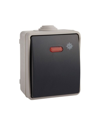 Interrupteur Solera 3303il : Commutateur Simple IP54, 6,5 x 8 x 5,5 cm, Usage Extérieur
