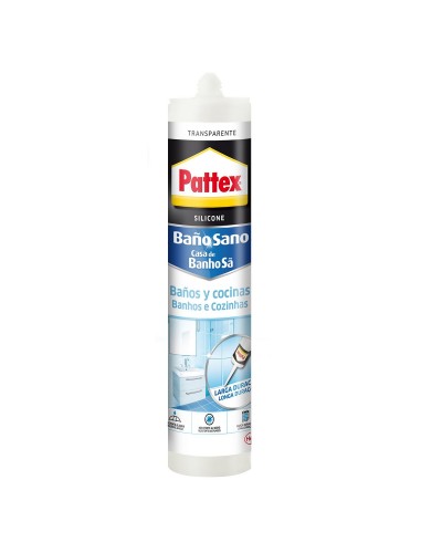 Pattex Silicone Trasparente 280 ml: Sigillante Impermeabile per Cucina, Bagno e Esterni