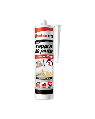 Fischer MS Mastic d'étanchéité Blanc, 300 ml pour Réparations et Joints
