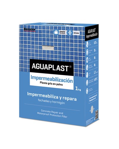 Aguaplast Gips-Spachtelpulver grau 1 kg für Reparaturen und Wandfinish

