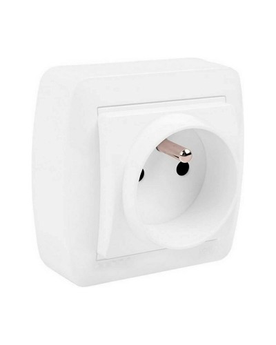 Bticino Solera Wall-Mounted 60 FU French - Bipolar Socket Base White, 16A, Surface
