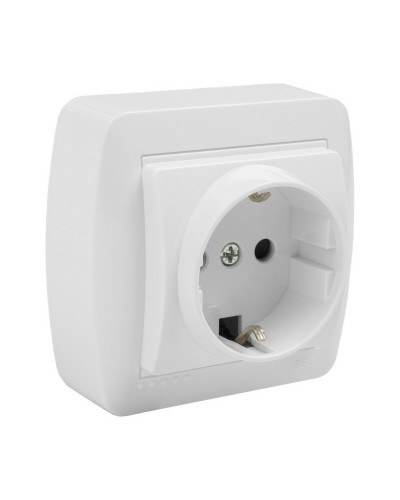 Base de Enchufe Spina Solera mur60u, Bipolar, Superficie, Blanco, 16 A
