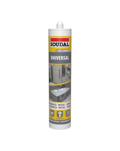 Soudal Silicona Universal Gris, 280ml
