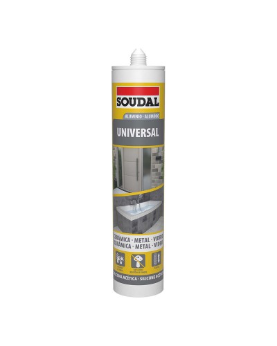 Siliconen Soudal 115924 Universeel Zilverkleurig 280 ml