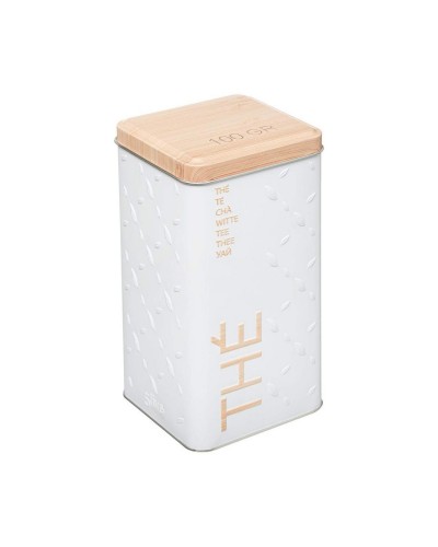 Boîte de Rangement Nature Scandi | Métal Blanc | 100 g | Organisation et Décoration
