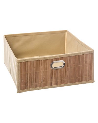 Cassettiera Portaoggetti 5five 31x31x13,5 cm in Bambù Naturale per Bagni, Camere da Letto